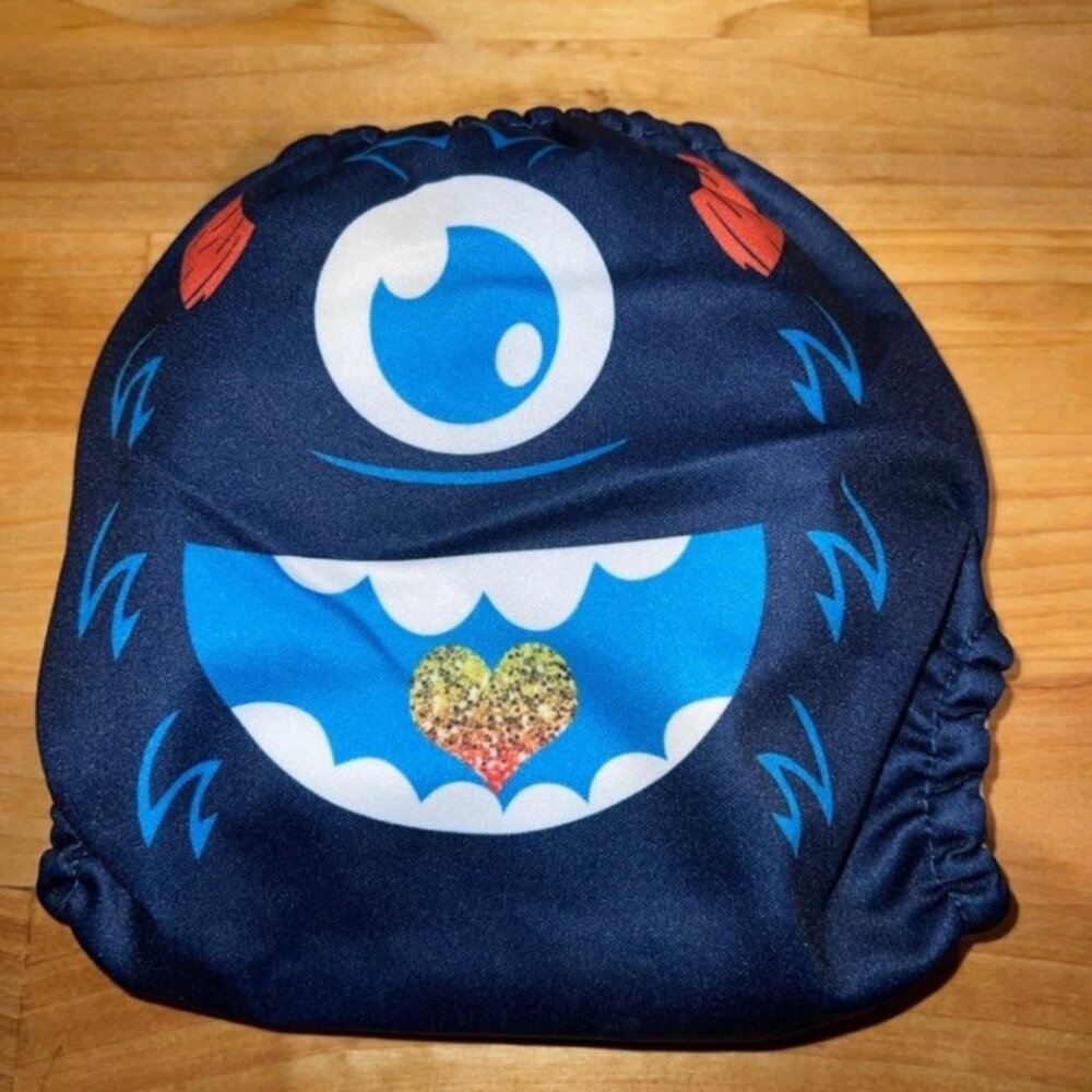 Monster OS Pocket Cloth Diaper w/ Suede Inner by Mama Koala Cloth Diapers